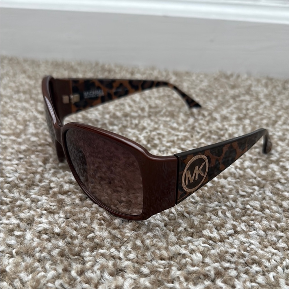 Michael Kors Brown Aviator Sunglasses with Gradient Lenses